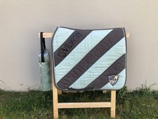 Eskadron Bico Pad Schabracke Lind Grün Grau Braun Dressur Set mit Bandagen WB