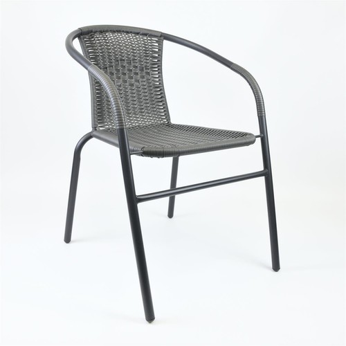 Bistrostuhl poly rattan grau - bistrostuhl, poly-rattan