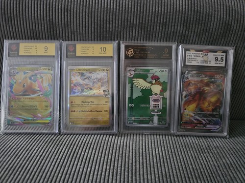 4xpokémon graded karten - 4xpokémon,
