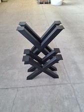 Tischgestell X – Couchtisch Loft Tischbeine massiv stabil Schwarz