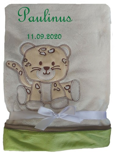 Babydecke mit namen bestickt - namen,