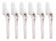 6er-Set Fenstergriffe abschließbar Sicherheitsfenstergriff Kindersicherung weiß