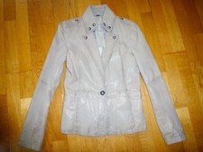 SUITE412 by Oakwood Lederjacke Military Blazer beige 36