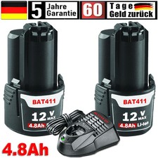 2X BAT411 Akku Für Bosch GBA