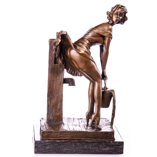 Bronze skulptur frau - skulptur,