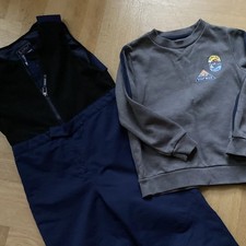 Set Winter dünne Schneehose Matschhose Mit Latz 116  Killtec Sweatshirt 122