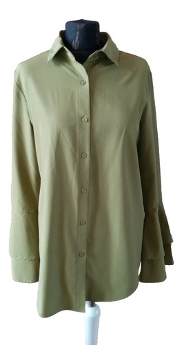 Bluse grün trompetenärmel - bluse,, grün,
