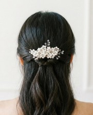 Braut Haarkamm mit Perlen und