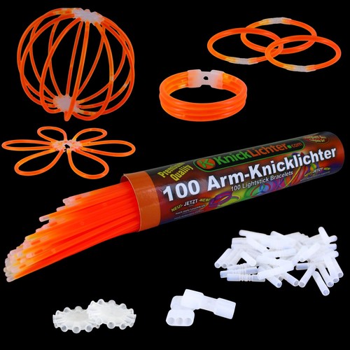 100 arm knicklichter orange - 100,