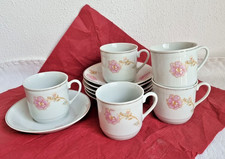 Kaffeetassen Set mit Untertassen, 5 Tassen, 6 Untertassen, 1970er Jahre?