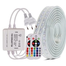 RGB LED Streifen 230V Dimmbar Leiste Band Strip Lichterkette Lichtschlauch Außen