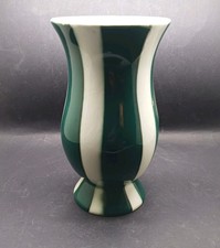 Grün/weiße Art deco Vase
