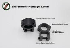 Montage Paar für Zielfernrohr 22mm MR -auch  Hensoldt , Zeiss Jena Optik