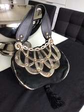 Blush Blush Tasche Boho schwarz Gold Troddel Raumwunder ???????