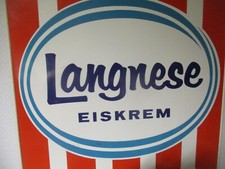 Langnese  Eiskrem - Reklame , großes  Schild  / Tafel , Werbung , Nostalgie