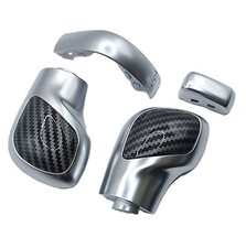 Schaltknauf / Schalthebel Silber-Carbon für Golf 7, Passat, Polo, T-Roc mit DSG 