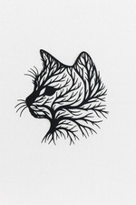 Wanddeko Katze Baumäste –