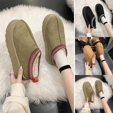 Damen Kuschel Slipper Slipper Stiefel Warm Kunstfell Gefüttert für Indoor & Outdoor