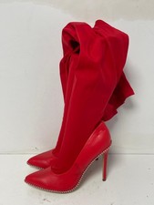 Overknee-Stiefel Damen rot