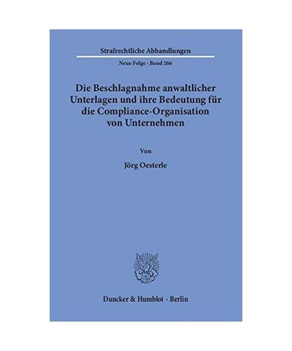 Die beschlagnahme anwaltlicher - die,