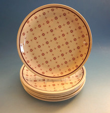 6 Vintage Biltons BIL9 Teller Speiseteller altweiß Keramik England (F24-2330)