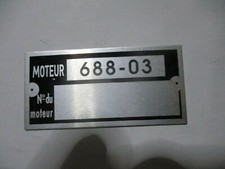 Typenschild Renault caravelle 688-03 Motor Schild oldtimer s71