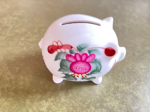Vintage sparschwein porzellan - vintage,