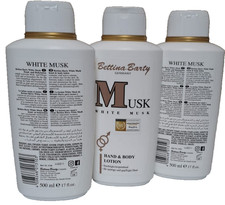 (3x500ml ) Bettina Barty Musk White Musk HERAUSRAGEND HAND- und KÖRPERLOTION feu