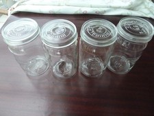 4 Weckgläser / Einmachgläser  von Ruhrglas Höhe 19 cm, ⌀ 10 cm, 1,5 Liter mit De