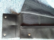 Krawattenhülle, schwarz, Kunstleder, TCM