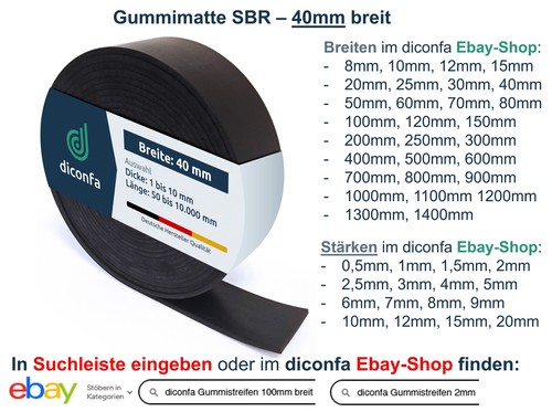 Gummistreifen 40mm 4cm - breit,