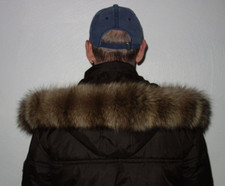 Raccoon Fur Hood Collar Real