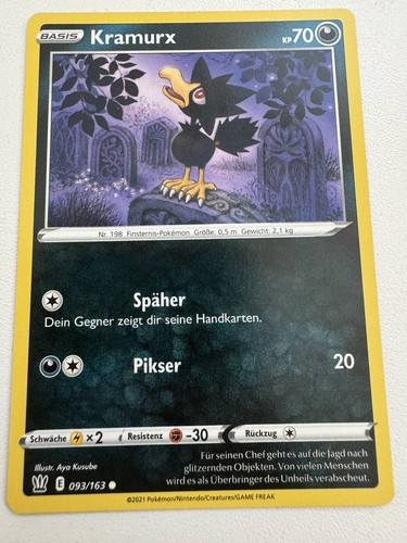 Pokemon karte kramurx 093 163 - karte,