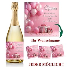 Aufkleber Flaschenetikett Geburtstag Geschenk mit Wunschname zum Geburtstag D98