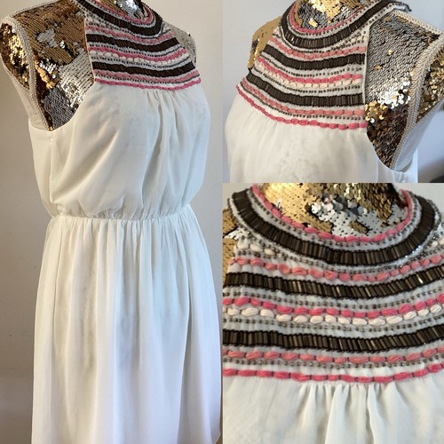 Kleid sommerkleid mit perlen - mit,