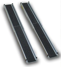 Teleskoprampe Teleskopschienen Rollstuhlrampen 0,9m bis 1,5m Paar Alu