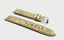 Uhrenarmband ?% Vegan Happel ,,Cisano“ 20 mm Blattgrün, Kokos, Made in Germany