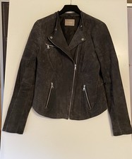 Biker Wildleder Jacke in grau