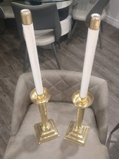 2 polished brass altar