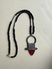 Kette Tuareg Anhänger Silber Afrikanisch Marokko Glas Achat