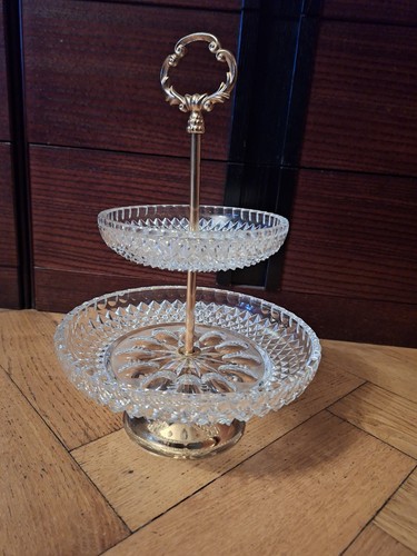 Etagere stöckig kristall - etagere, 2-stöckig