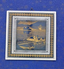  Keramik  Wandfliese , schwarz - gold , Griechenland ,Philkeramik Johnson ,