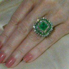 4 Kt Smaragd Grün Diamant