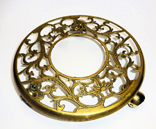Pflanzenroller Blumenständer Messing Gold Alt Vintage Untersetzer 28 cm Blumen