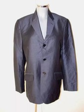 Anzug Hose Gr 46 Jacke Gr 52 in Blau Nadelstreifen Marke Springfield Sofa2