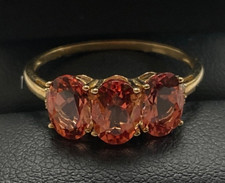 Trilogie-Ring 9 kt Gold CZ