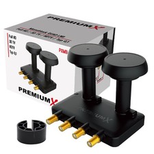 PremiumX Quad Monoblock LNB 0,1dB Astra & Hotbird 3D FullHD HD+ Sky 4 Teilnehmer