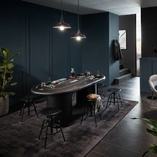 Pokertisch Oval Spieltisch Poker Casino Tisch LED 9 Personen OUTLETWARE