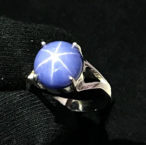 Blauer stern saphir ring - blauer,