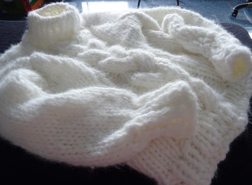 Dicker mohair pullover weiß - mohair,